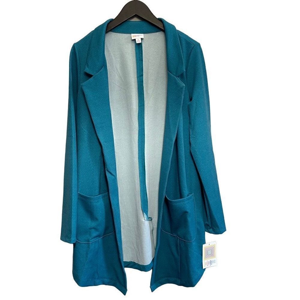 Lularoe Gwen Blazer Jacket NWT M Medium Solid Teal Green